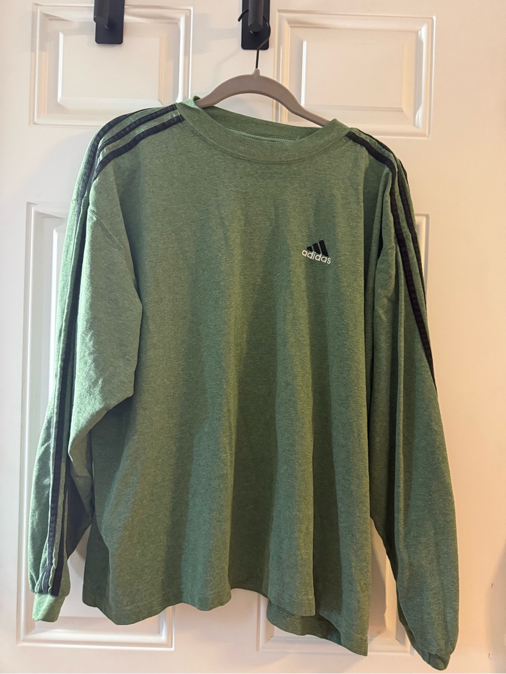adidas Green Crewneck Top with Black Logo